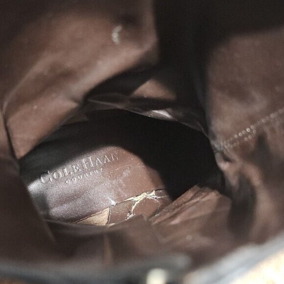 Cole Haan Zippered Black Heeled Boots Size 8 - Picture 5 of 9